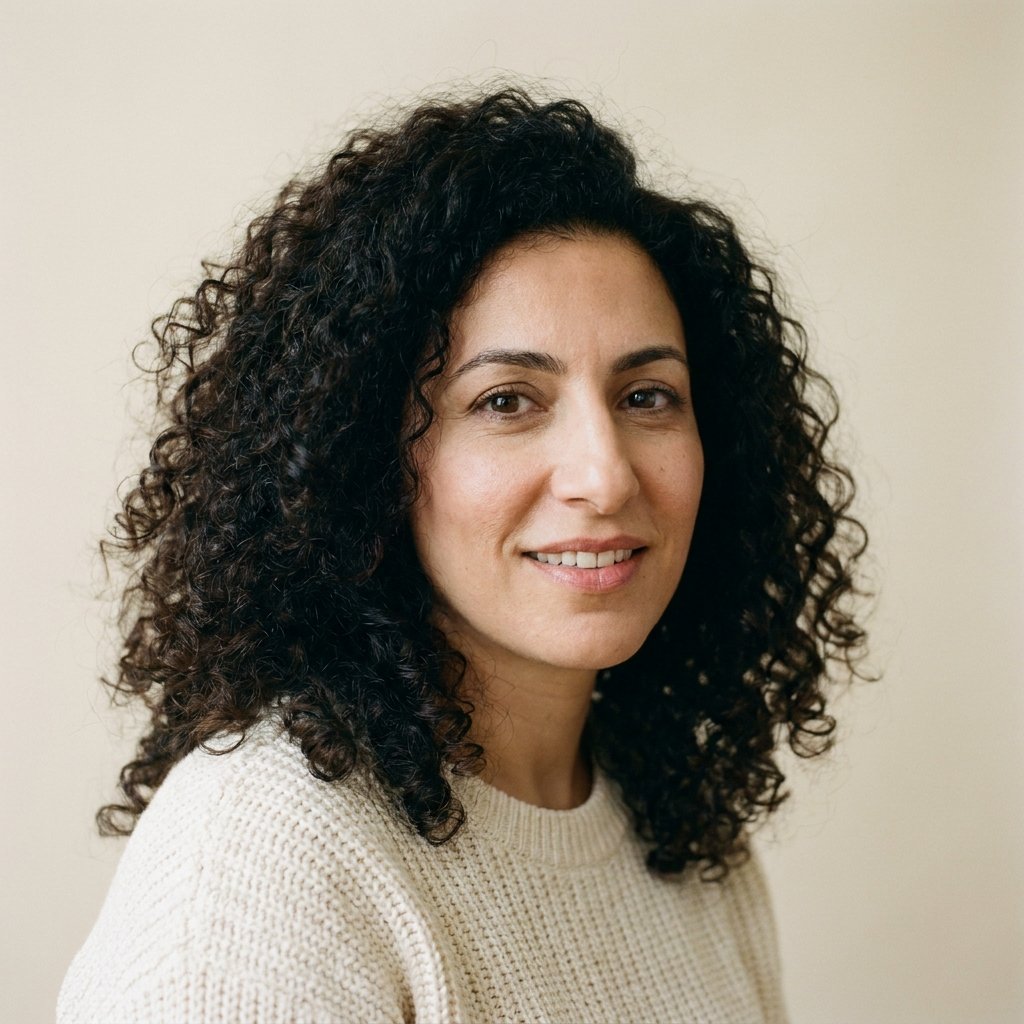 Member — Middle Eastern woman with curly hair